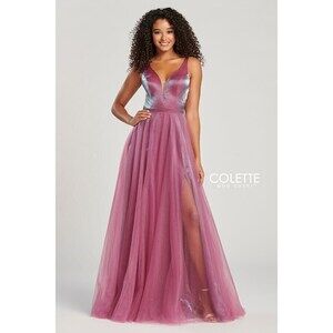 Colette Mauve Shimmer A-Line CL12087